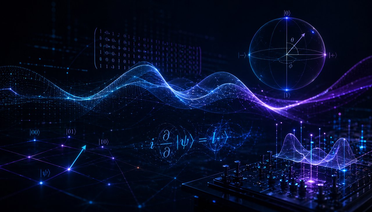 Abstract nuclear and quantum physics visualization